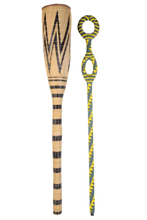 A BEADED STAFF