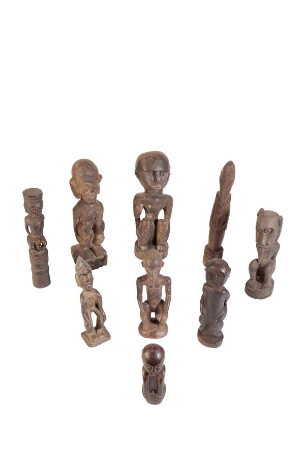 ASSORTED CARVED WOOD FIGURES