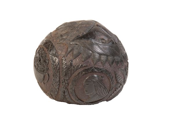 SOUTH PACIFIC CARVED COCONUT SHELL