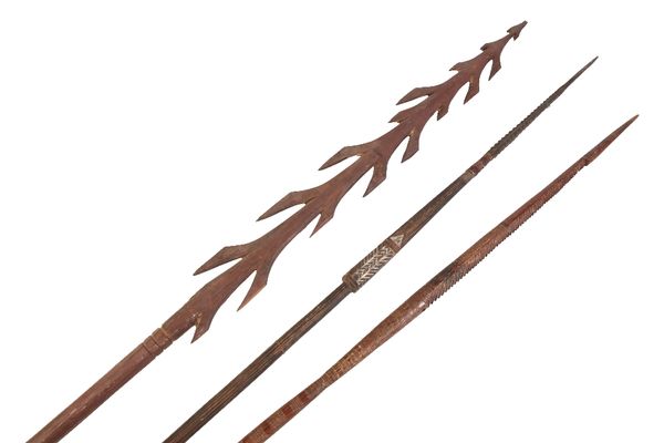 THREE FISHING SPEARS