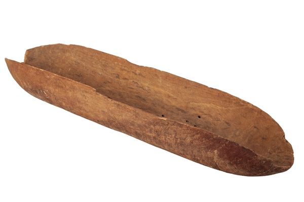 ABORIGINAL CARVED WOODEN COOLAMON 'CARRYING DISH'