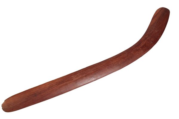 AUSTRALIAN ABORIGINAL THROWING BOOMERANG