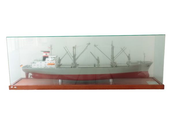 A METAL SCALE MODEL OF A SHIP "STRAHLENFELS"