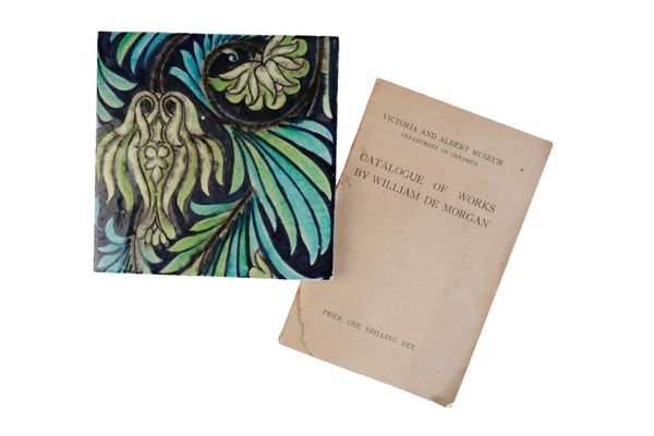 WILLIAM DE MORGAN: A PERSIAN FLOWER TILE