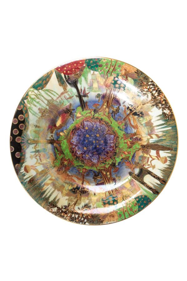 DAISY MAKEIG-JONES FOR WEDGWOOD: A FAIRYLAND LUSTRE LILY TRAY/BOWL