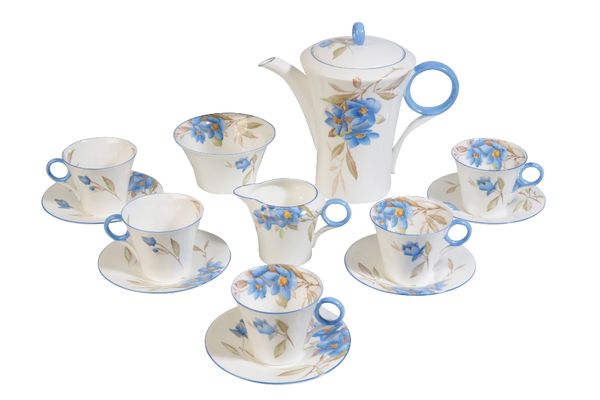 SHELLEY: A REGENT SHAPE "SYRINGO" COFFEE SET