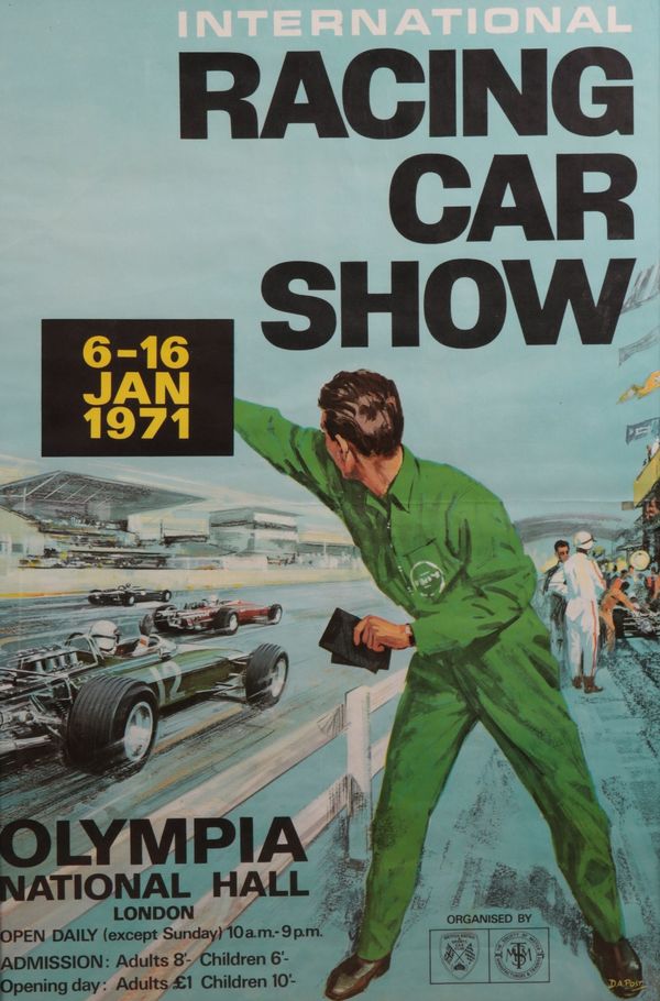 AFTER D.A. POST (20th century) 'International Racing Car Show - 6-16 Jan 1971'