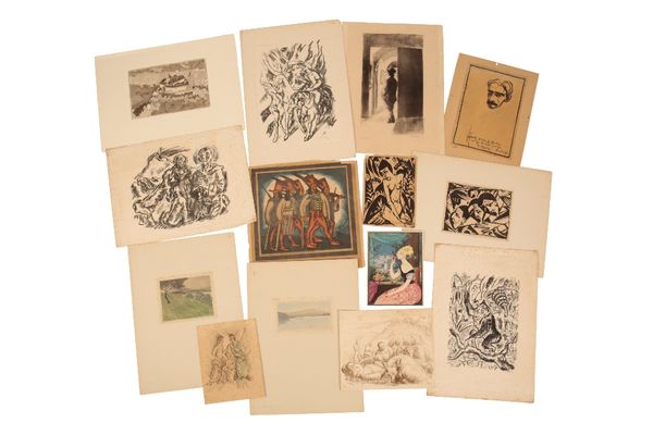 VARIOUS ARTISTS: A DIVERSE FOLIO OF UNFRAMED WORKS