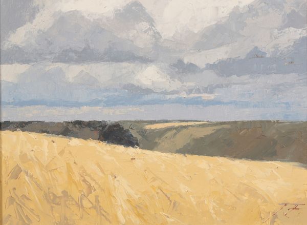 •JAMES FRY (1911-1985) 'Cornfields, Purbeck, Dorset' 