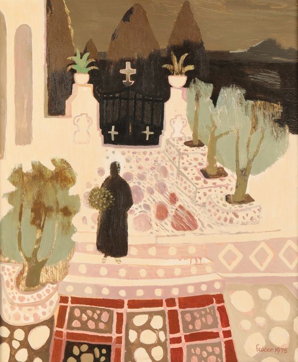 •MARY FEDDEN (1915-2012) 'Ancient Cemetery near Sorrento'