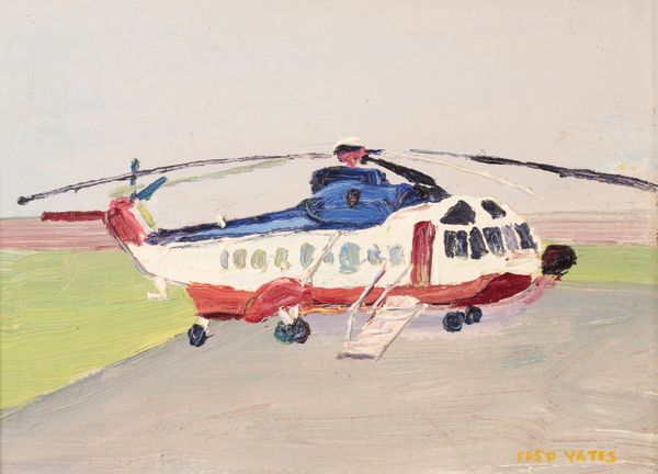 •FRED YATES (1922-2008) 'Helicopter, Penzance'