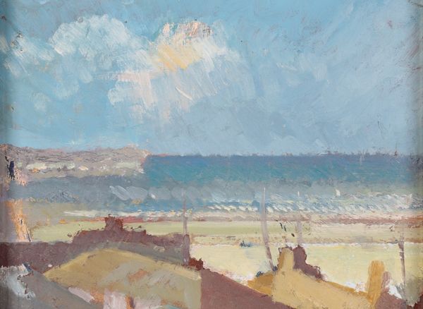 •PAUL CURTIS (b. 1941) 'View to Porthmeor Beach, St Ives' 