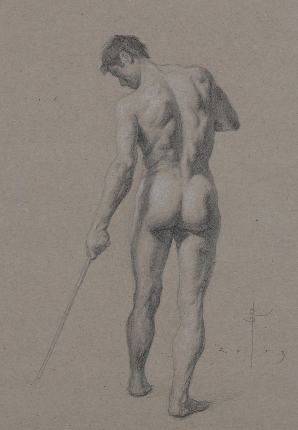 ENGLISH SCHOOL, 21ST CENTURY Two male nude studies