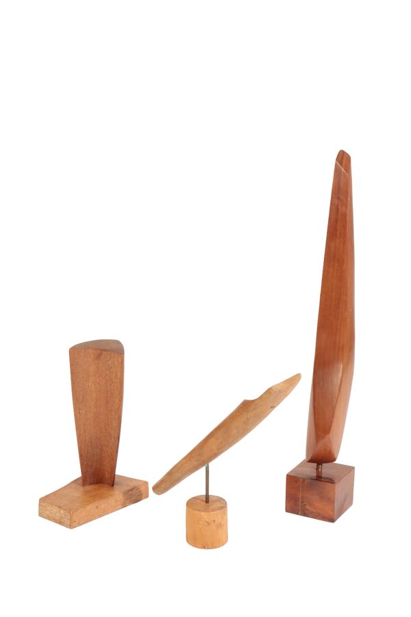 RUTH GRAVES-NORRIS: THREE ABSTRACT WOODEN SCULPTURES