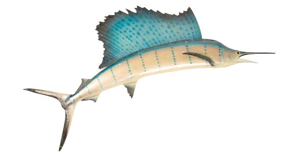 POLYCHROME PAINTED FIBREGLASS MARLIN "TROPHY"