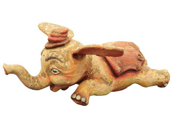 MOVIE INTEREST: A LARGE VINTAGE POLYCHROME PAINTED FIBREGLASS "FLYING DUMBO"