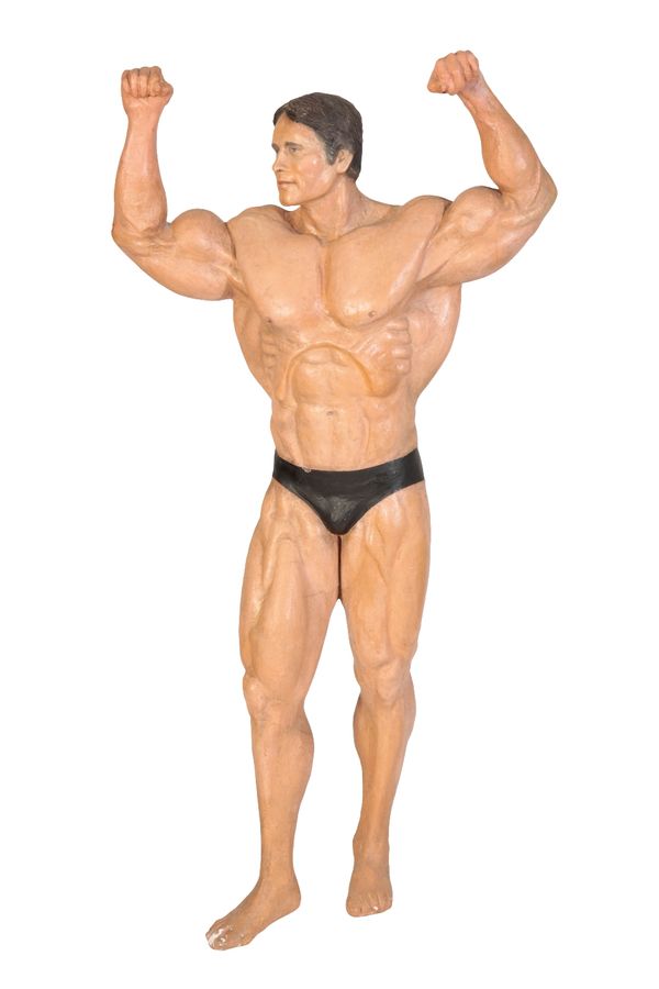 MOVIE INTEREST: A LIFE-SIZE PLASTER AND FIBREGLASS MODEL OF ARNOLD SCHWARZENEGGER