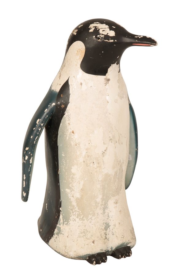 LIFE-SIZE POLYCHROME PAINTED FIBREGLASS EMPEROR PENGUIN