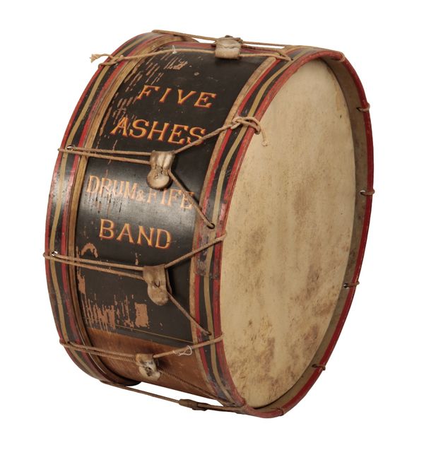 LARGE 20TH CENTURY WOODEN CASED DRUM