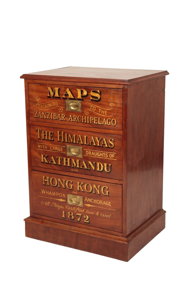 EDWARDIAN MAHOGANY CAMPAIGN CHEST