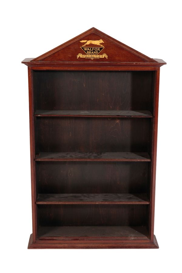 MAHOGANY PHARMACEUTICAL ADVERTISING CABINET