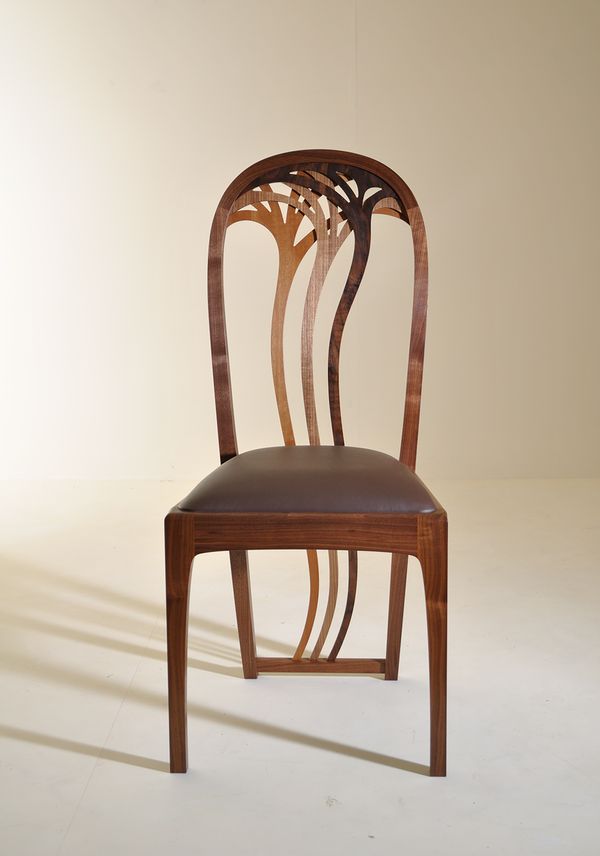 WILLIAMS AND CLEAL: A BLACK WALNUT "TREE" CHAIR
