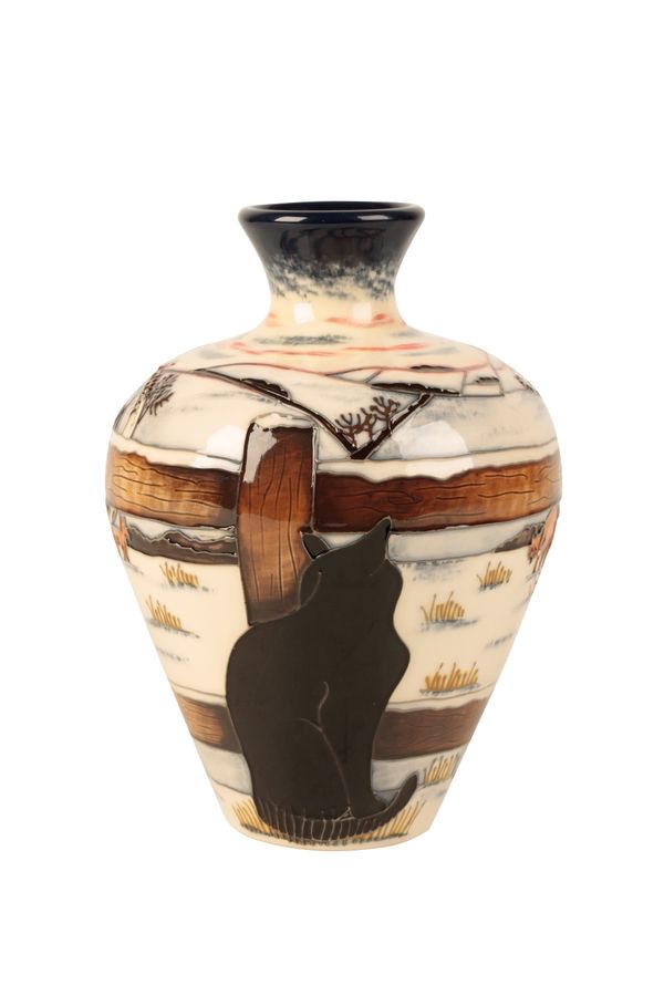 MOORCROFT: A "Who Goes There?" numbered edition vase