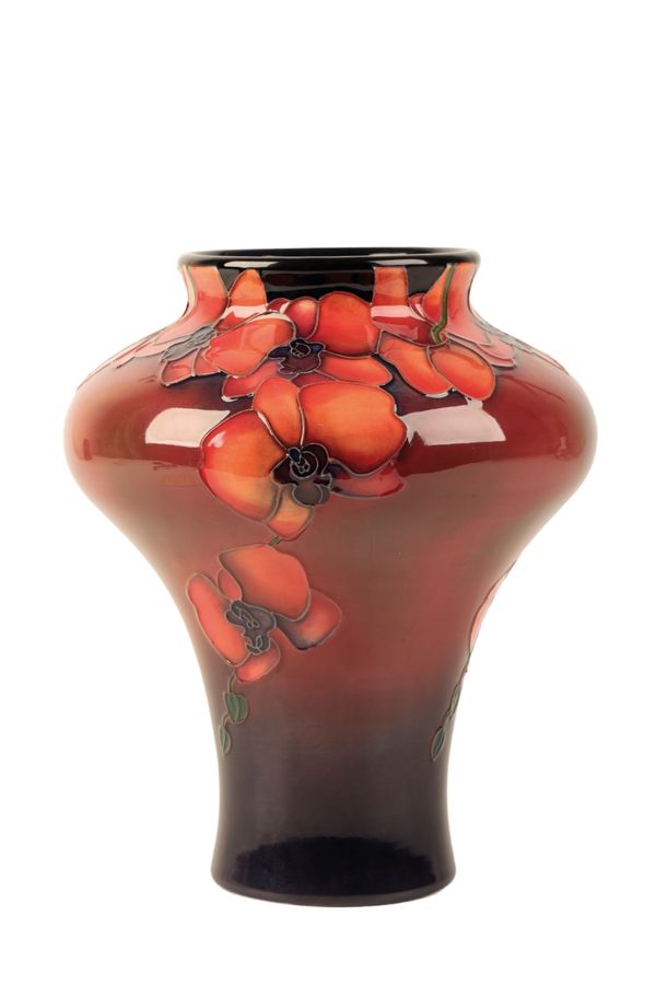 MOORCROFT: A "Moth Orchard" flambe vase