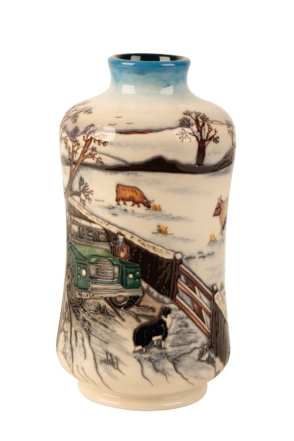 MOORCROFT: A "Winters Feed" numbered edition vase