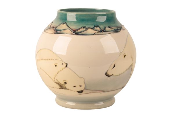 MOORCROFT: A "Polar Bear" limited edition vase