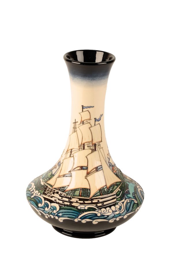MOORCROFT: A "Launching Liberty" numbered edition vase