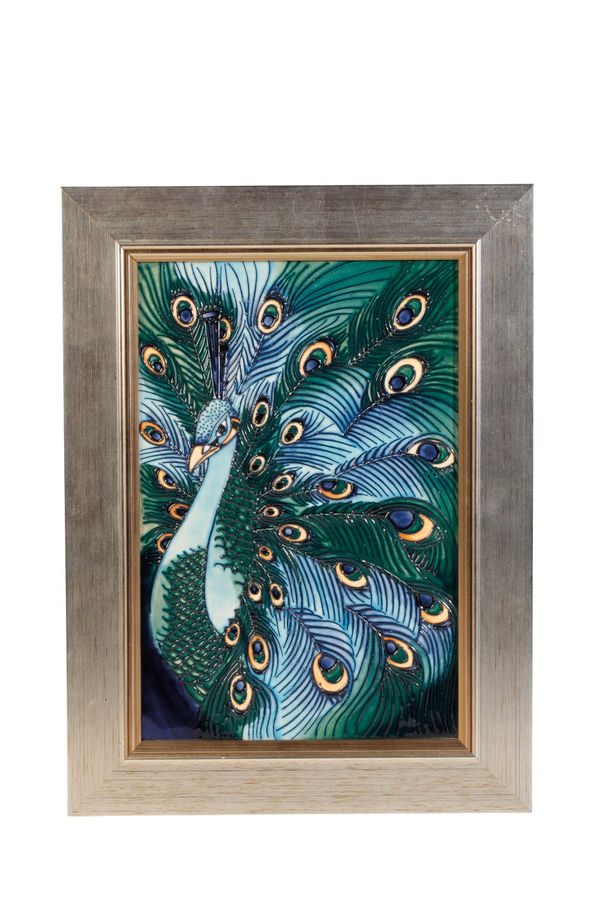 MOORCROFT: A '"Peacock" Limited Edition plaque