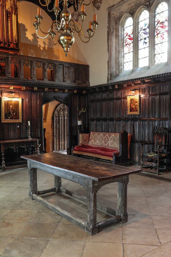 AN IMPORTANT LATE GOTHIC JOINED OAK REFECTORY TABLE