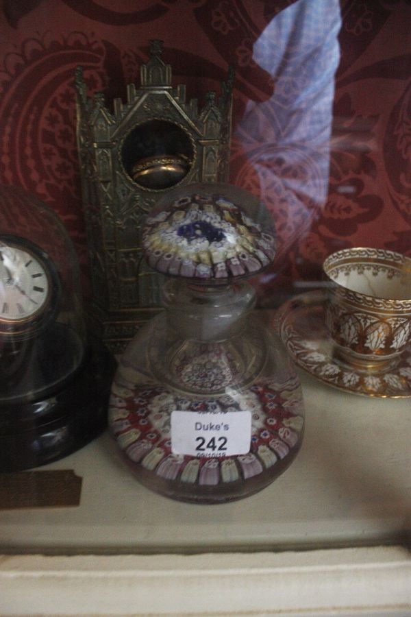 A VICTORIAN "PAPERWEIGHT" INK BOTTLE 