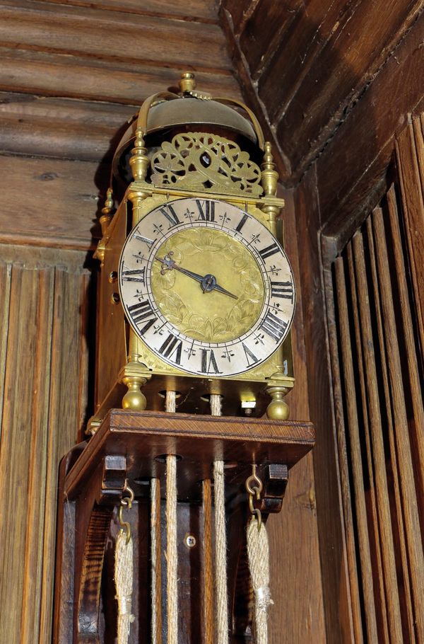 A DORSET BRASS LANTERN CLOCK