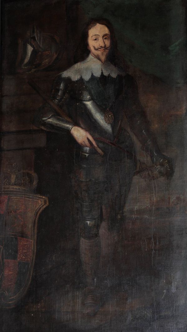 MANNER OF GEORGE JAMIESON A portrait of King Charles I standing full-length in armour