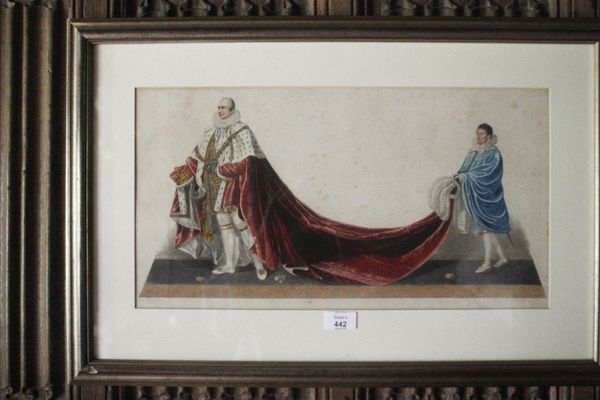 ENGLISH SCHOOL, 18th/19th century A set of three studies of figures in processional robes 