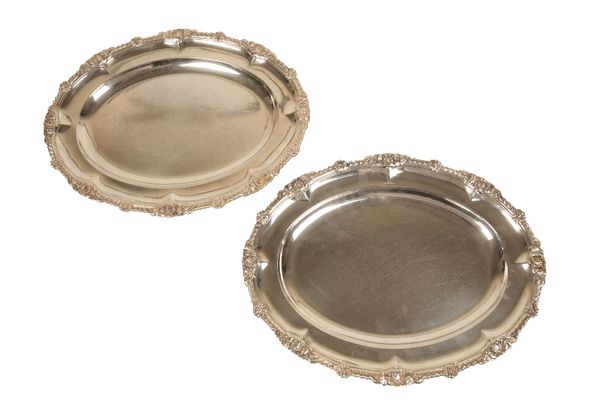 PAIR OF VICTORIAN SILVER MEAT DISHES