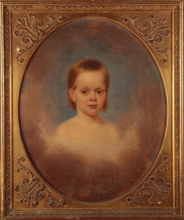 FREDERICK RANDOLPH SPENCER (1806-1875) Head and shoulders portrait of a young boy