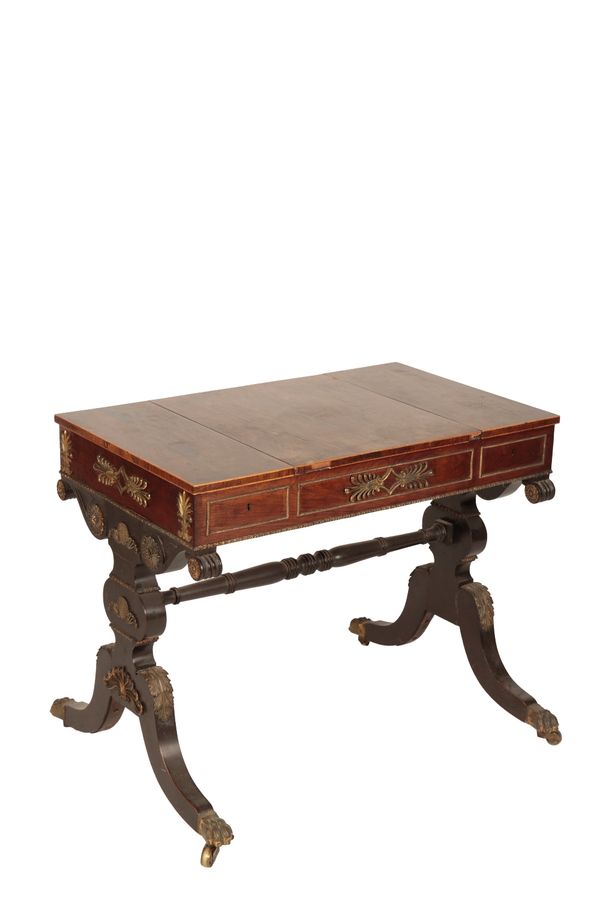 FINE REGENCY ROSEWOOD GAMES TABLE