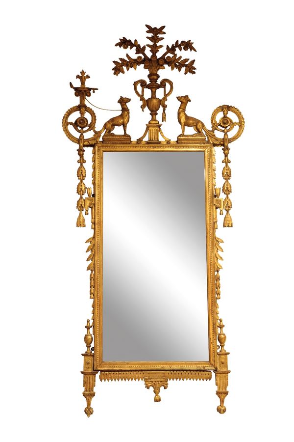 A NORTH ITALIAN GILTWOOD PIER MIRROR