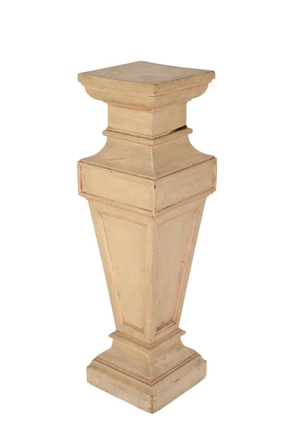 GEORGE II STYLE CREAM-PAINTED PEDESTAL