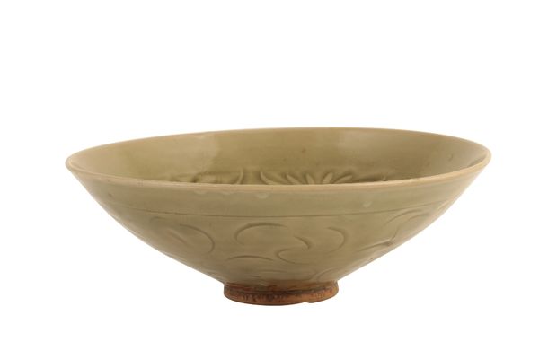 LARGE YAOZHOU 'PEONY-SCROLL' CARVED BOWL, NORTHERN SONG DYNASTY
