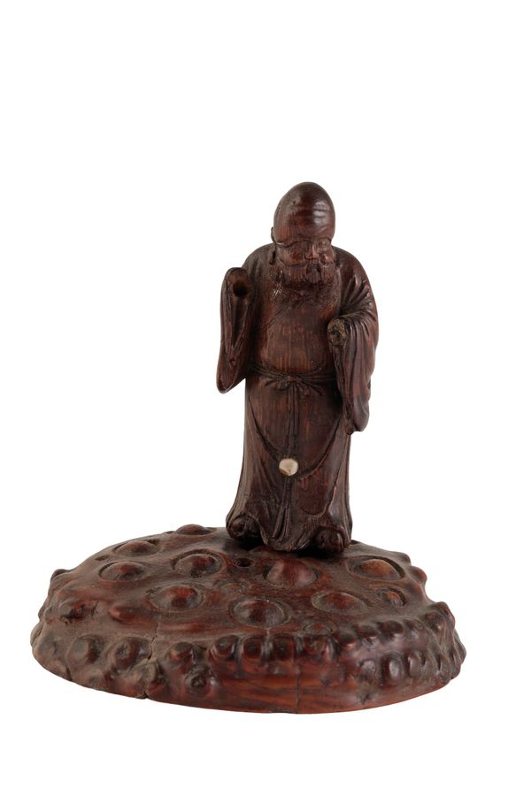 CARVED BAMBOO FIGURE OF SHOULAO, QING DYNASTY, 17TH / 18TH CENTURY