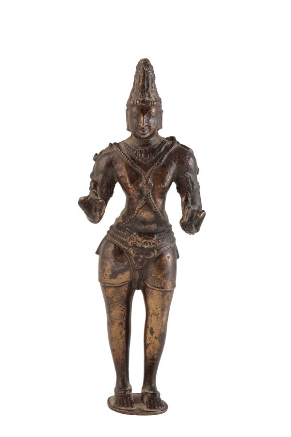 INDIAN BRONZE FIGURE OF SAMBANDAR, CHOLA PERIOD 12TH / 13TH CENTURY