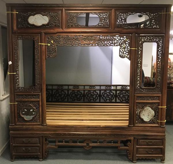 HARDWOOD SIX POST CANOPY BED (JIAZICHUANG)