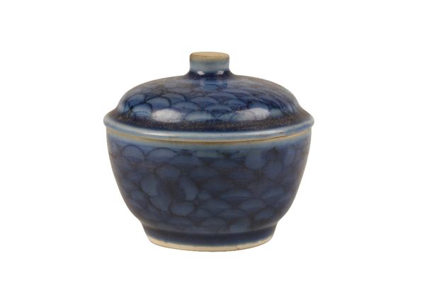 BLUE-GLAZED COVERED BOWL, TRANSITIONAL PERIOD