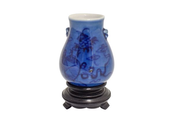 SMALL BLUE-GLAZE MEIPING VASE, QING DYNASTY, 19TH CENTURY