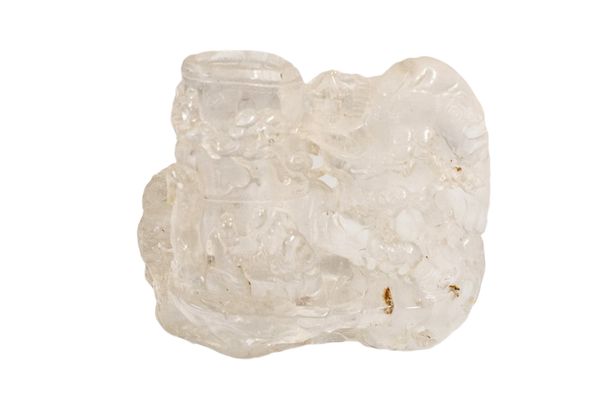 CARVED ROCK CRYSTAL GROUP, 20TH CENTURY