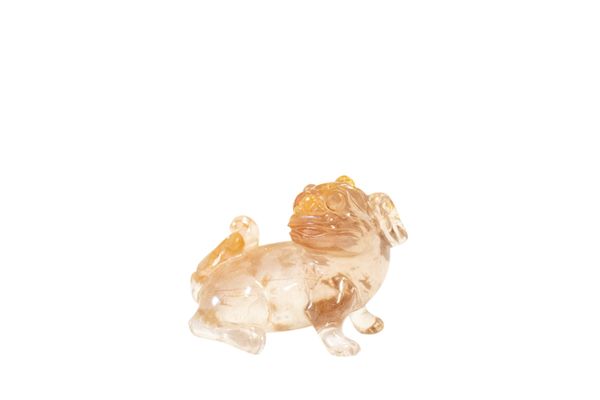 SMALL HAIR CRYSTAL LION-DOG, QING DYNASTY, 19TH CENTURY